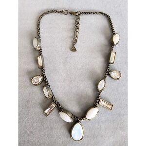 Vintage SILPADA KR Collection Signed SWAROVSKI Crystal Brass‎ Quartz Necklace